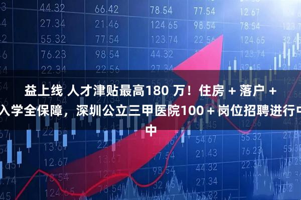 益上线 人才津贴最高180 万！住房 + 落户 + 入学全保障，深圳公立三甲医院100＋岗位招聘进行中